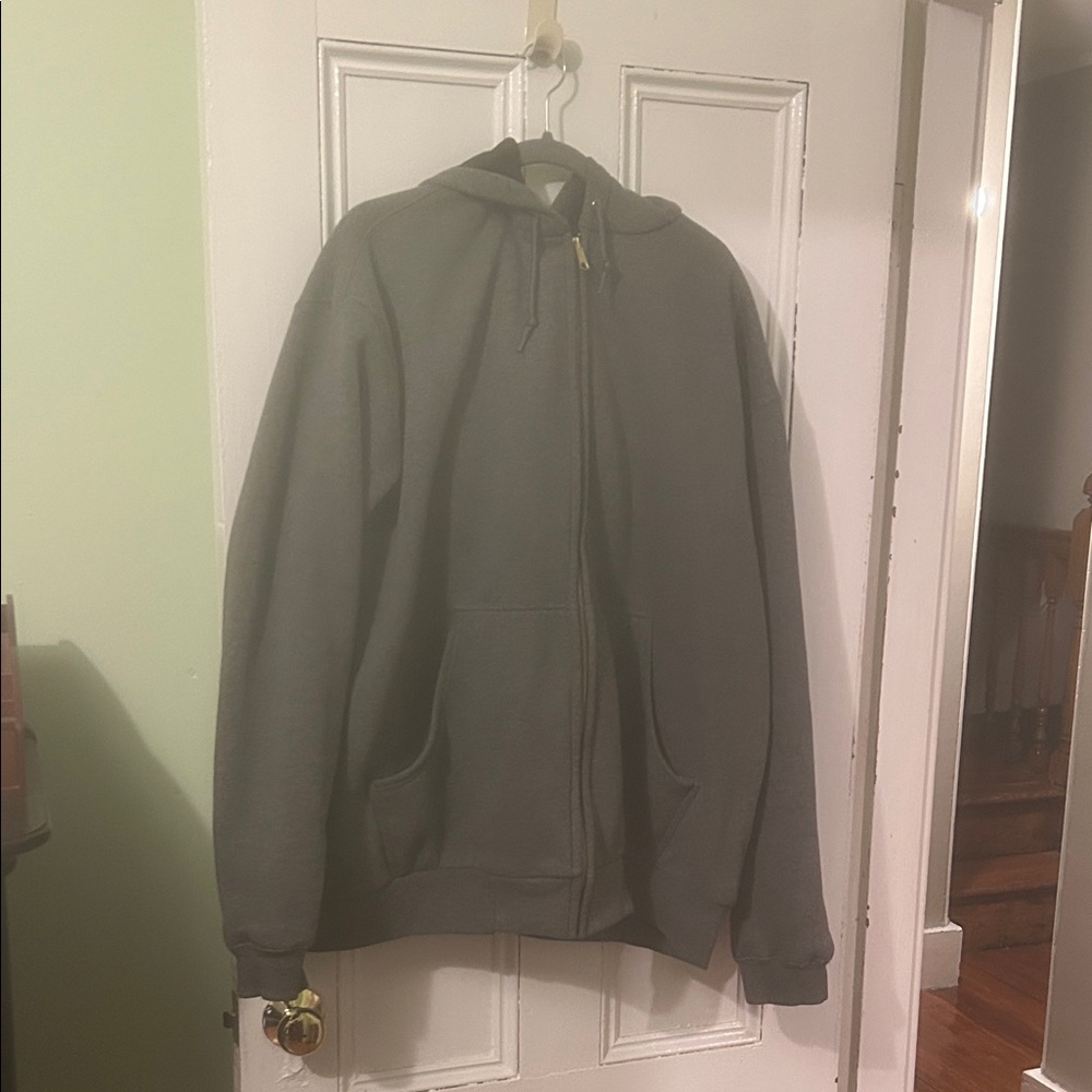 Men's Classic Gray Zip-Up Hoodie